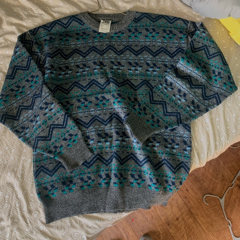 vintage aztec sweater.
